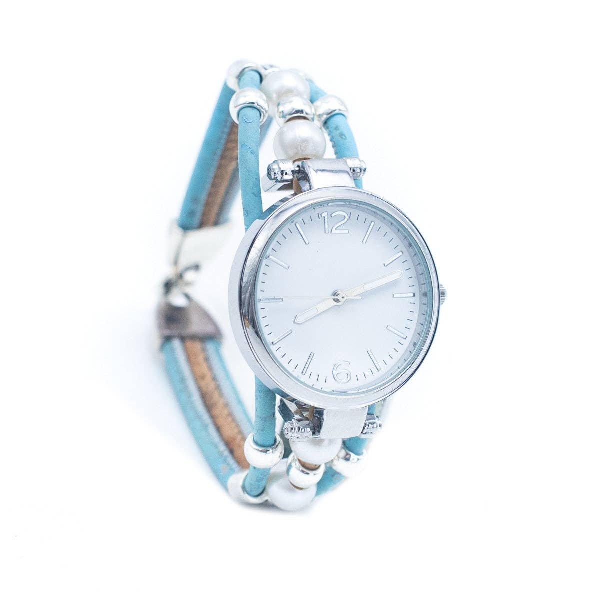 Χειροποίητο Ρολόι βραχιόλι (γαλάζιο) 3 AboutMade Natural Cork Watch blue