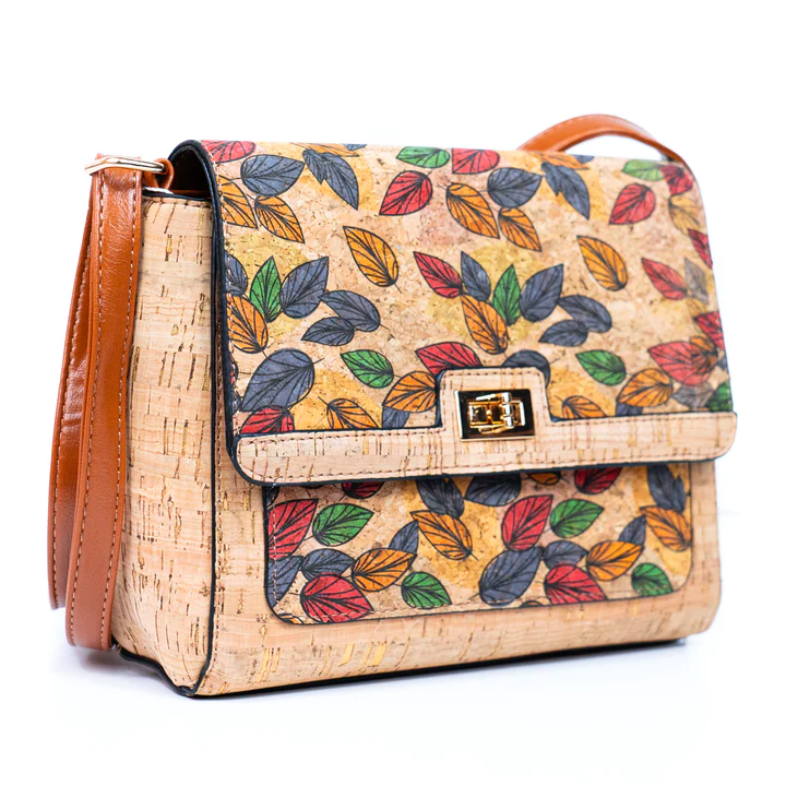 Τσάντα φελλού Coloured Leaves 3 AboutMade Cork bag coloured leaves