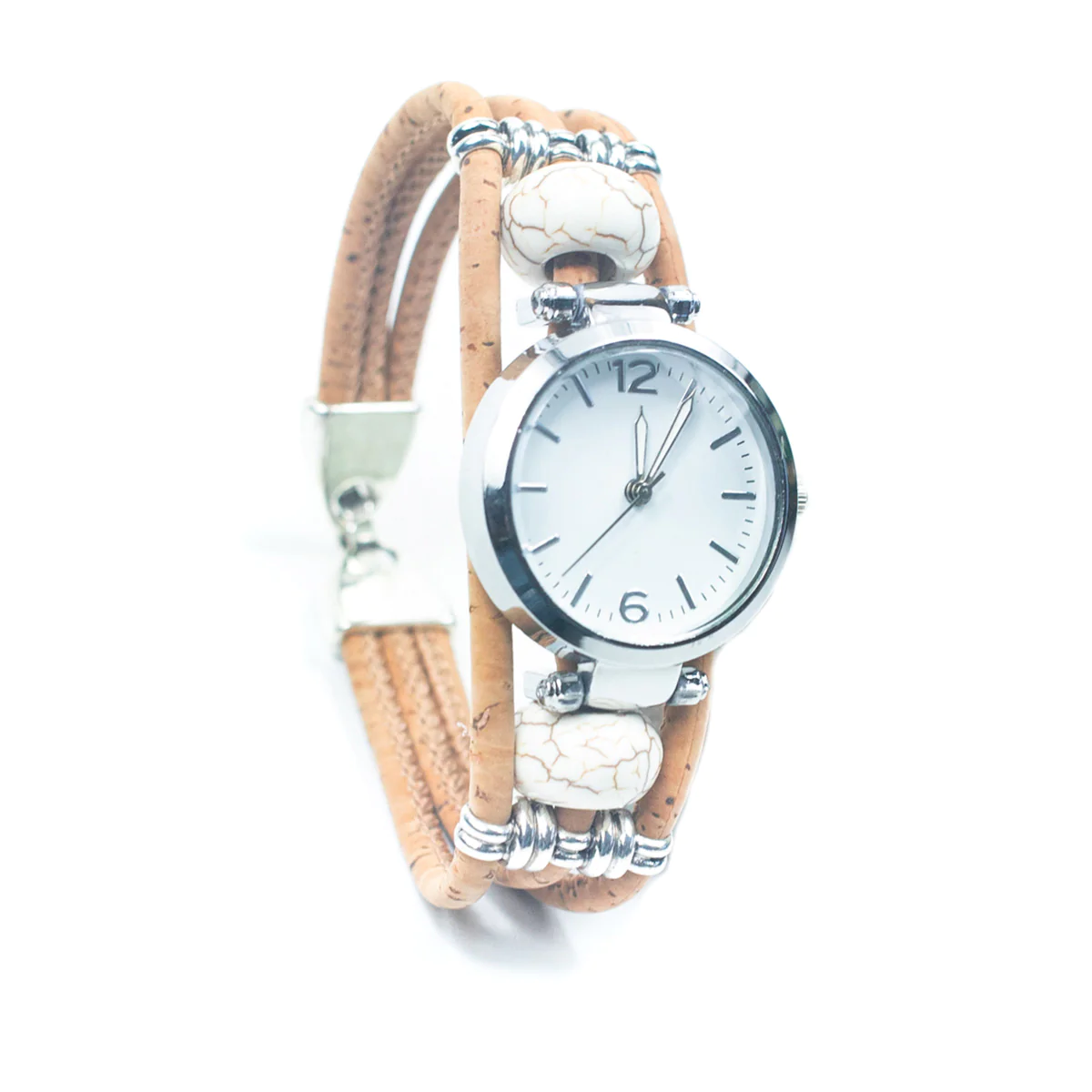 Χειροποίητο Ρολόι βραχιόλι (λευκό) 3 AboutMade Natural Cork Watch