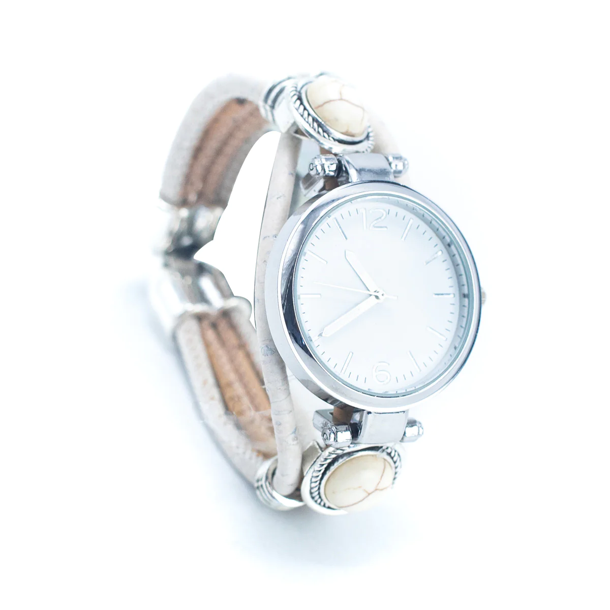 Ρολόι βραχιόλι φυσικός φελλός (δίχρωμο) 3 AboutMade Natural Cork Watch 2coloured