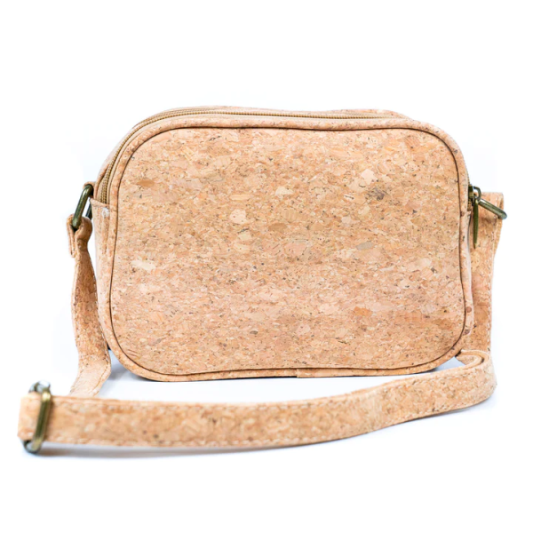Cork Bag white flowers